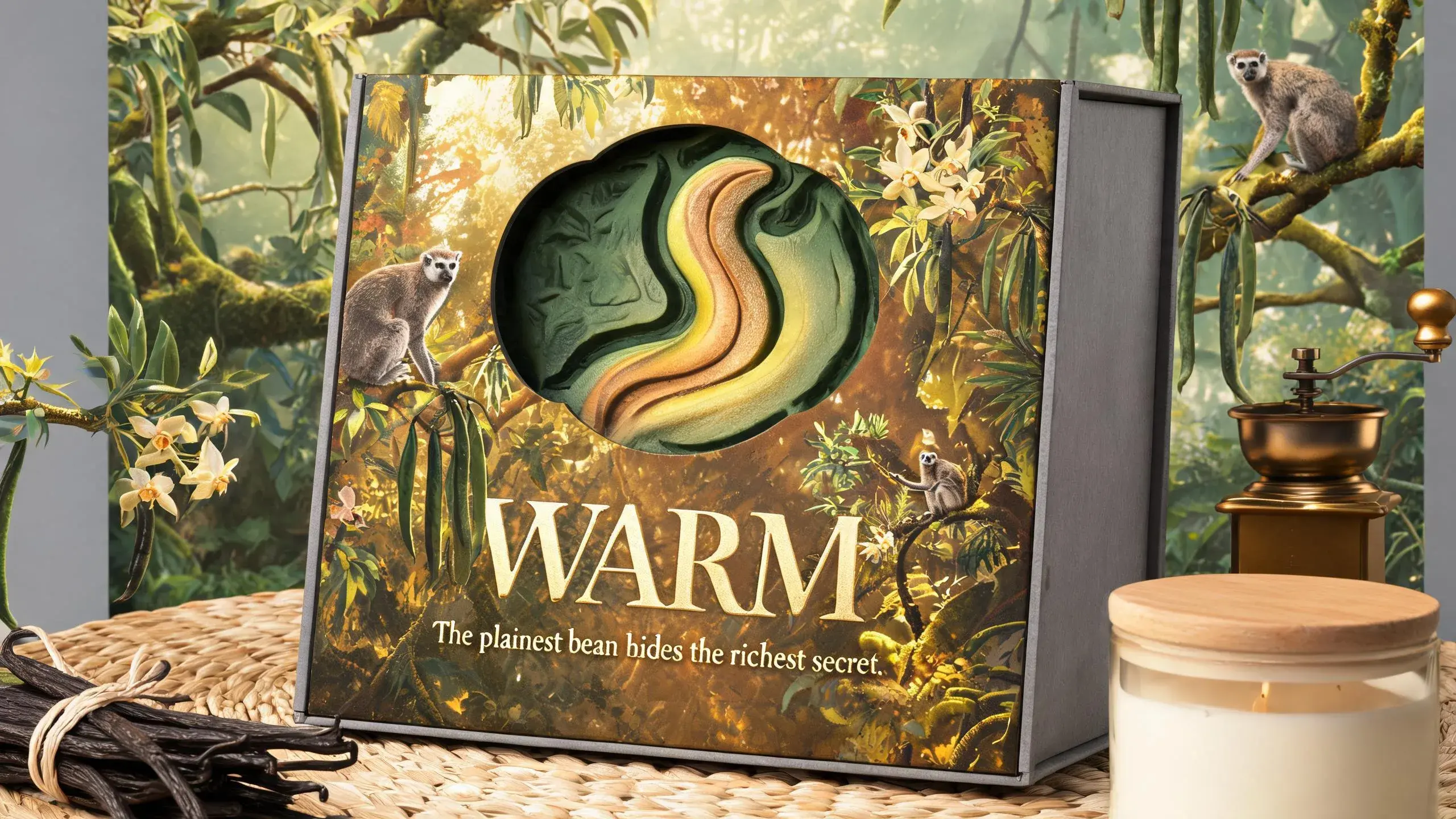 VANILLA · WARM Candle Packaging